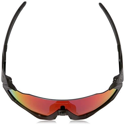 Oakley Men's Flight Jacket Non-Polarized Iridium Rectangular Sunglasses, Matte Black, 0 mm