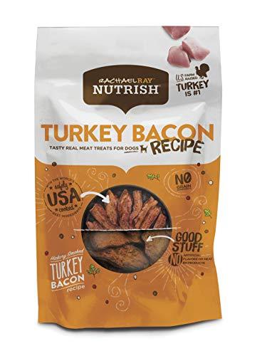 Rachael Ray Nutrish Turkey Bacon Grain Free Dog Treats, Hickory Smoked Turkey Bacon Recipe, 12 Oz.