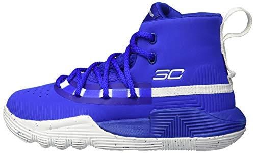 Under Armour Boys' Pre School SC 3Zer0 II Basketball Shoe, Royal (400)/White, 1