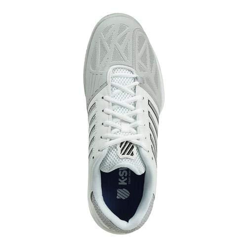 K-Swiss Men's Bigshot Light 3 Tennis Shoes (White/Silver) (13 D(M) US) [product _type] K-Swiss - Ultra Pickleball - The Pickleball Paddle MegaStore