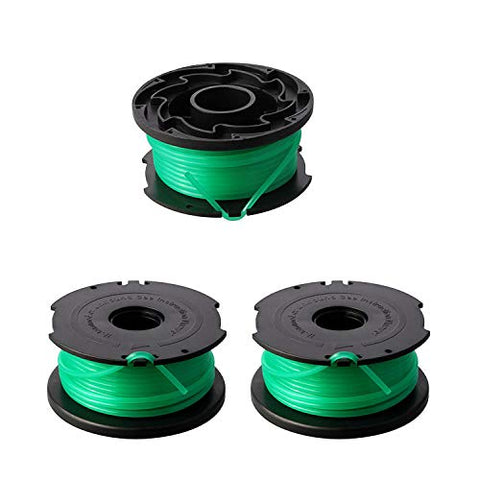 Thten Line String Trimmer Replacement Spool Fits for Black and Decker GH3000, GH3000R, LST540, LST540B, 20ft 0.08" Autofeed Replacement Spools Compatible with Black Decker SF- 080 (3 Packs)