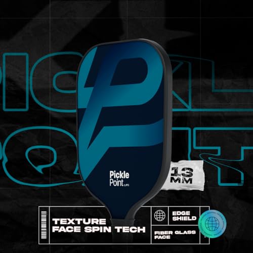 PICKLEPOINT Pickleball Paddle Eclipse | Fiberglass Surface | Paddle with 13mm Polypropylene Honeycomb Core | Large Sweet Spot | Spin and Control | Comfort Grip
