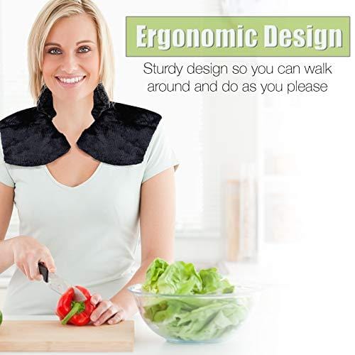 Heating Pad for Neck and Shoulders | Microwavable Weighted Heat Therapy Wrap with 100% Natural Aromatherapy Herbs | Microwave Hot/Cold Pack for Pain & Anxiety Relief, Tension Headache Migraines & More