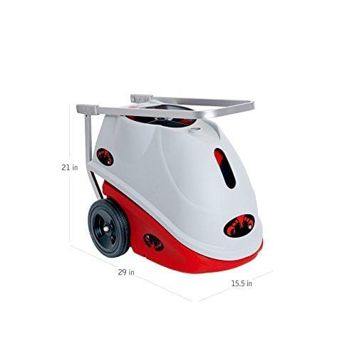 Lobster Sports – Elite One Tennis Ball Machine – Battery Operated – Lightweight – Full-Featured Tennis Ball Hopper – 4- to 8-Hour Battery Life – 60-Degree Lobs – Optional Accessories