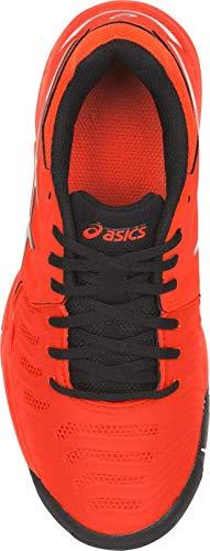 ASICS Gel-Resolution 7 GS Kid's Tennis Shoe, Cherry Tomato/Black, 6 M US Big Kid