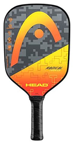 HEAD Graphite Pickleball Paddle - Radical Tour Lightweight Paddle w/ Honeycomb Polymer Core & Comfort Grip, Orange