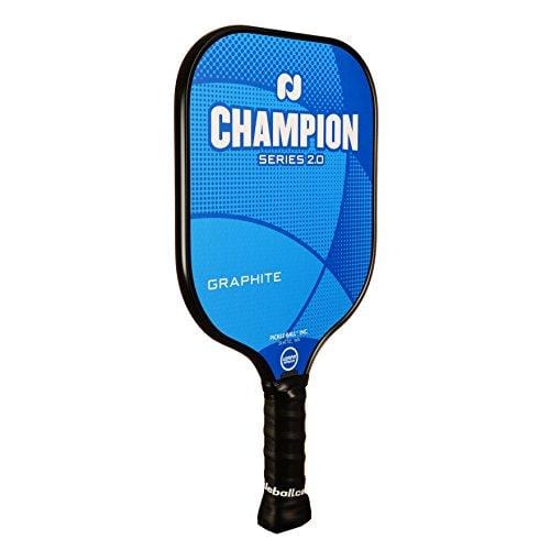 Pickleball, Inc. Champion Graphite Paddle 2-Paddle Bundle (2 Champion Graphite Paddles, 1 Pickleball Duffle, 3 Indoor Jugs pickleballs, 3 Outdoor Dura Pickleballs) (Blue/Green) || Great Gift idea [product _type] Pickle-Ball - Ultra Pickleball - The Pickleball Paddle MegaStore