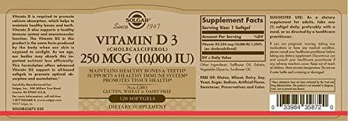 Solgar - Vitamin D3 (Cholecalciferol) 10,000 IU 120 Softgels