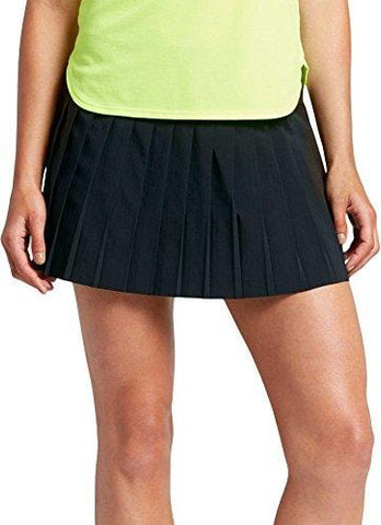 Nike Womens Court Victory Tennis Skirt Black/White 728773-010 Size X-Small