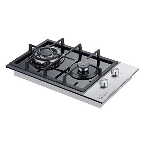 Empava 12" Tempered Glass 2 Italy Sabaf Burners Stove Top Gas Cooktop EMPV-12GC027