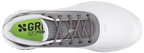 PUMA Golf Men's Grip Fusion Golf Shoe, White/Quiet Shade/Black, 11 Medium US