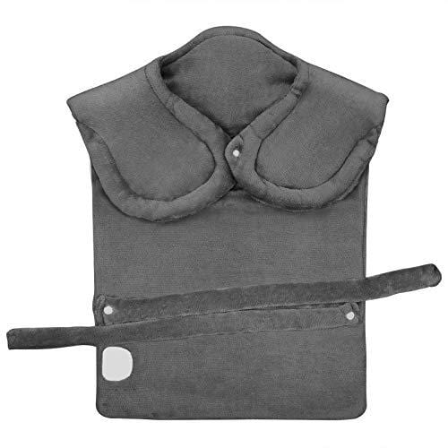 XXX-Large Heating Pad Wrap for Back Shoulders Pain Relief with Strap, FDA Registered, ETL Certified, 6 Temperature Settings Auto Off, 25 x 32", Dark Gray