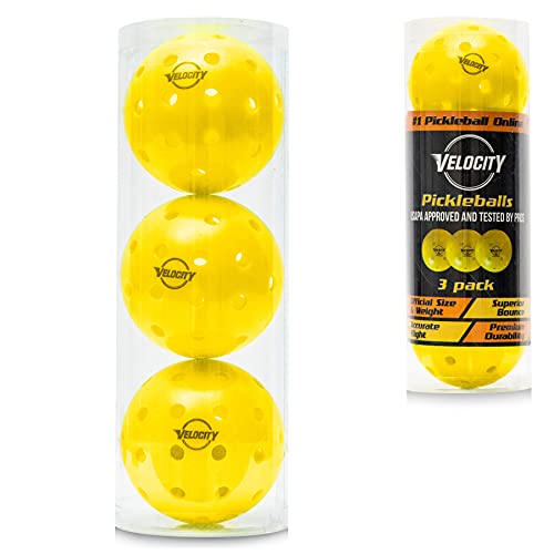 3 Pack Yellow Pickleballs