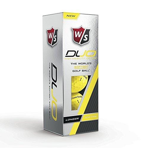 Wilson Staff Duo Golf Balls, Yellow, 12 Piece