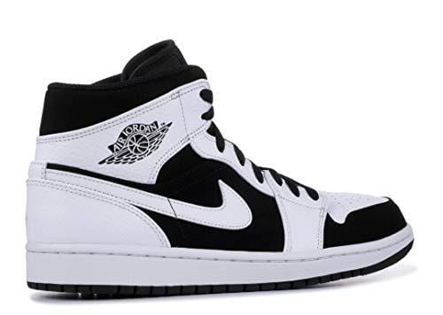 Jordan Men's Air Retro 1 Basketball Shoe, White/Black-White, 11
