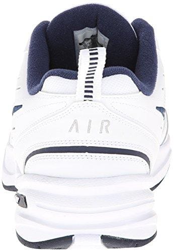 Nike Men's Air Monarch IV Cross Trainer, White/Metallic Silver/Midnight Navy, 11.0 Regular US