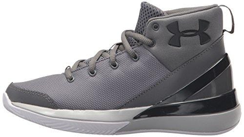 Under Armour Boys' Grade School X Level Ninja Basketball Shoe, Graphite (100)/White, 4.5