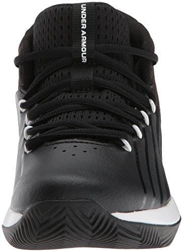 Under Armour Boys' Grade School Launch Basketball Shoe, Black (002)/White, 5.5