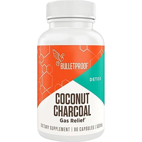 Bulletproof Coconut Charcoal, Supports Better Digestion and Gas Relief (90 Capsules)