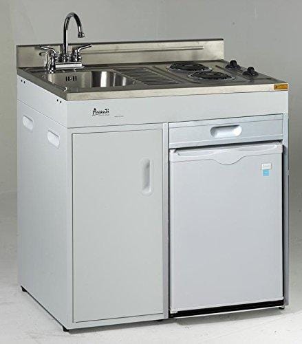 Avanti CK3616 36" Energy Star Rated Complete Compact Kitchen Stainless Steel Sink and White body