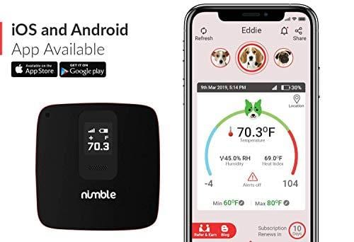 RV PetSafety | Pet Monitor 4G Powered by Verizon Cellular - No WiFi Needed - Pet Environment Temperature & Humidity Monitor - 24/7 Alerts - Built with Digital Display & GPS Tracking