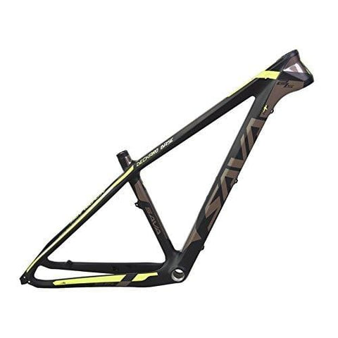 SAVADECK Carbon Bike Frame Full T800 Carbon Fiber MTB BSA Lightweight Mountain Bicycle Frame Green 15.5"