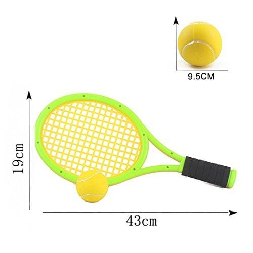 Lingxuinfo Kids Tennis Rackets Tennis Racquet Play Game Beach Toys Badminton Set for Kids with 2 Rackets