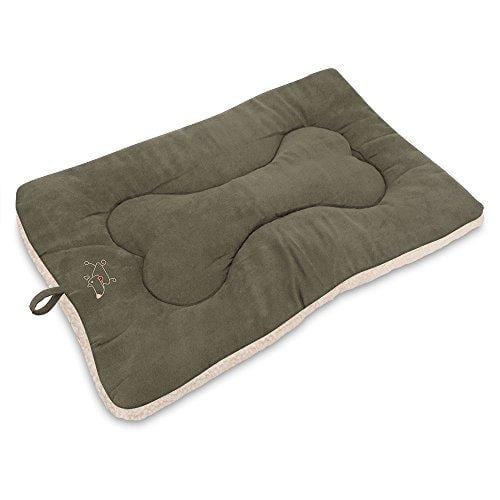Best Pet Supplies Machine Washable Dog Crate Mat - Double-Sided Kennel Pad-Olive Green, Large