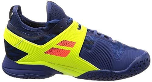 Babolat Men`s Propulse Rage All Court Tennis Shoes Blue and Fluo Aero (9.5 - TennisExpress)
