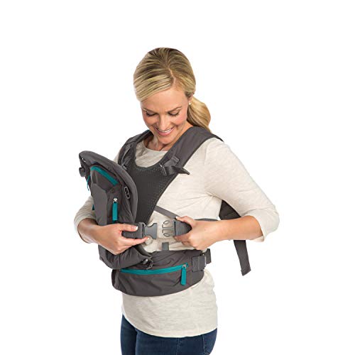 Infantino Carry On Baby Carrier with 6 Pockets for Diapers, Wipes, Pacifier, Phone & Keys and Ergonomic Seat