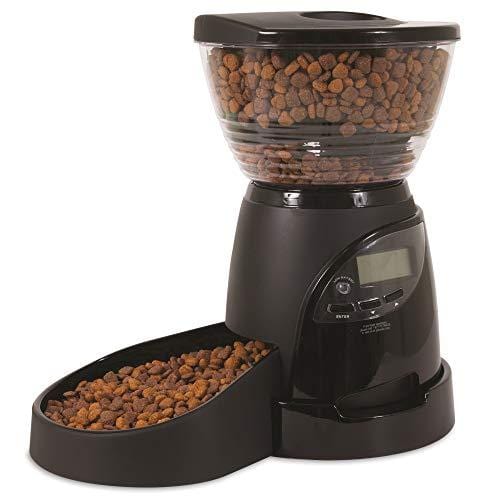 Aspen Pet Lebistro Programmable Cat and Dog Feeder 2 Sizes Black
