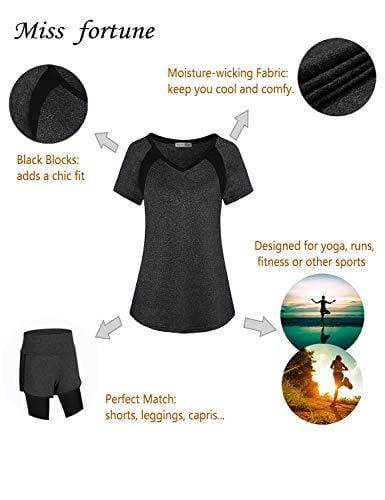 Miss Fortune Sleeveless Yoga Tops for Women, Crew Neck Casual Loose Comfy Burnout Light Breathable Racerback Workout Yoga Tank Tops Shirt Zumba Tennis Tanks Dark Gray M