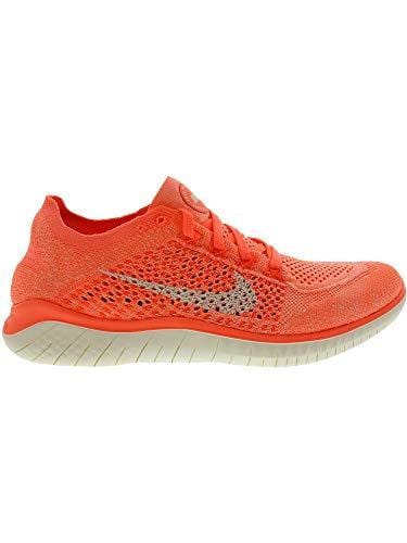 Nike Womens Free Rn Flyknit 2018 Low Top Lace Up Running, Orange, Size 7.0