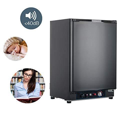 SMETA 12V 110V Gas Propane Refrigerator RV Truck Portable fridge Cooler (2.1 Cu.ft)