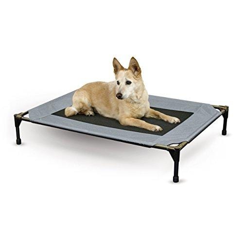 K&H Pet Products Original Pet Cot Elevated Pet Bed, Gray/Mesh, Large