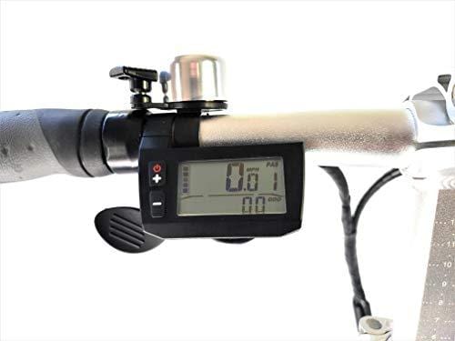 Totem Electric Bicycle 250W Commuter Series 20" Folding Bike w/Removable 36V Battery, 5 Level Pedal Assist and Pedal-Free Mode, USB Charging Port, Lightweight 44 lbs, Ships Fully Assembled - White