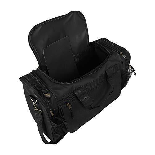 Dalix 20 Inch Sports Duffle Bag with Mesh and Valuables Pockets, Black