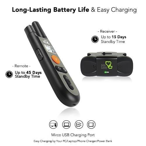 Dog Training Collar - Rechargeable Dog Shock Collar w/3 Training Modes, Beep, Vibration and Shock, 100% Waterproof Training Collar, Up to 1000Ft Remote Range, 0~99 Shock Levels Dog Training Set