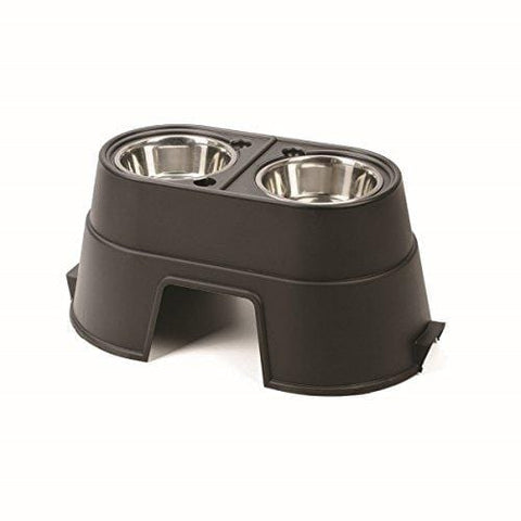 OurPets Comfort Feeder Healthy Pet Diner Raised Dog Bowls Elevated Feeder Double Stainless Steel Bowls with Stand