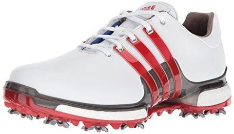 adidas Men's TOUR 360 2.0 Golf Shoe, White/Scarlet/Dark Silver Metallic, 11 M US [product _type] adidas - Ultra Pickleball - The Pickleball Paddle MegaStore