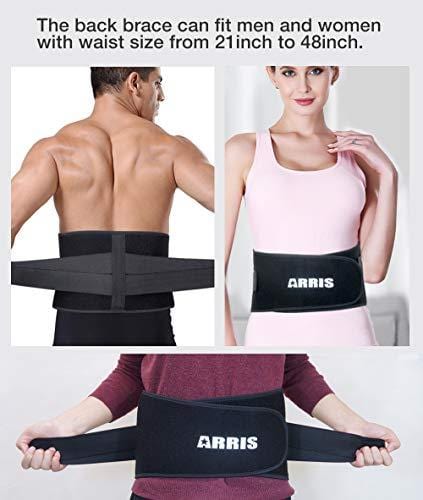 Ice Pack for Lower Back Pain Relief - Hot Cold Back Brace - for Lumbar, Waist, Abdomen, Hip Back Injuries - Relieve Sciatica, Coccyx, Scoliosis Herniated Disc - Back Support Belt for Men Women ARRIS