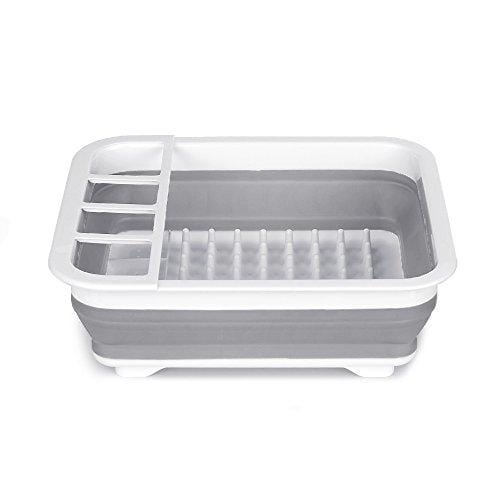 Collapsible Dish Drainer Portable Drying Rack Dinnerware Organizer Kitchen RV Campers Storage