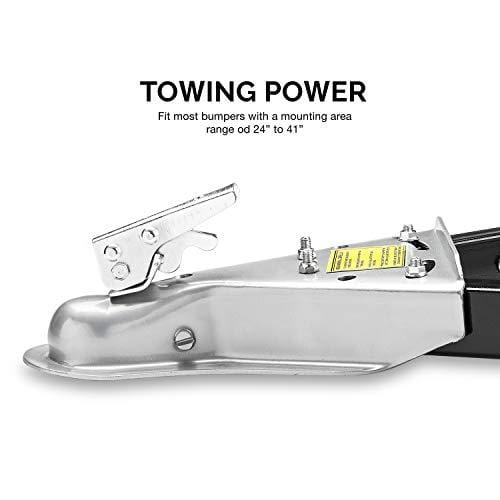 Hiltex 20046 Adjustable Universal Tow Bar, 5000 Lb Capacity | Includes Safety Chains