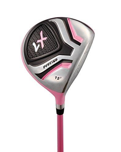 Distinctive Girls Right Handed Pink Junior Golf Club Set for Age 6 to 8 (Height 3'8" to 4'4") Set Includes: Driver (15"), Hybrid Wood (22, 2 Irons, Putter, Bonus Stand Bag & 2 Headcovers [product _type] Precise - Ultra Pickleball - The Pickleball Paddle MegaStore