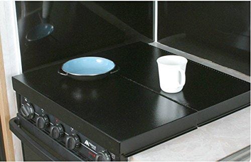 Camco RV Stove Top Cover, Universal Fit, Convert Your Stove Top to  Extra Counter Space In Your Camper Or RV- Black (43554)