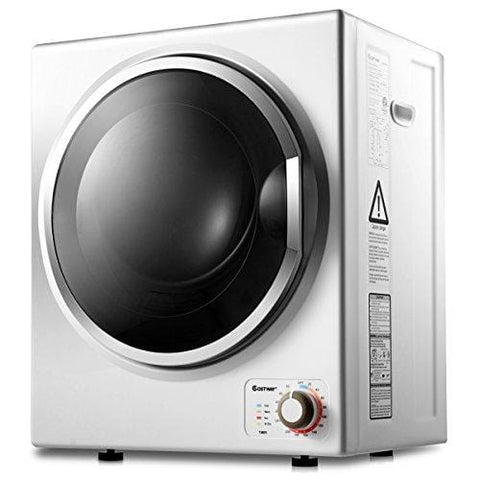 COSTWAY Tumble Dryer Electric Compact Stainless Steel Clothes Laundry Dryer
