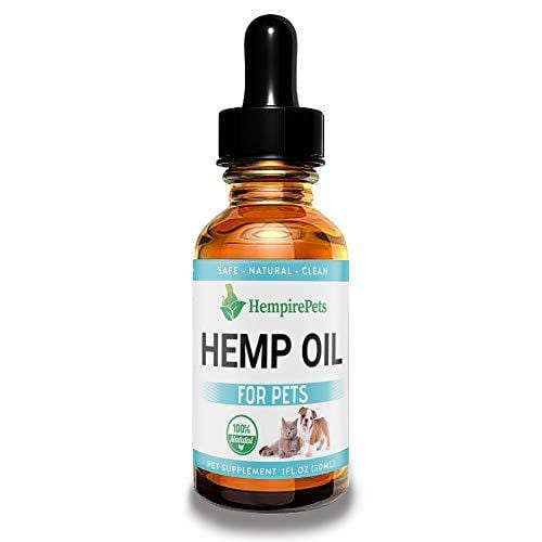 Hemp Oil for Dogs and Cats - 100 % Organic Natural Calming Drops - Anxiety Support - Hip and Joint Health - Pain Relief Stress Reducer for Pets - Omega 3 & 6