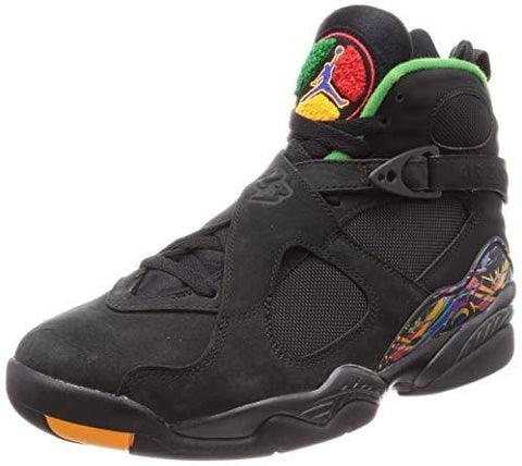Jordan 8 Retro Men's Shoes Black/Light Concord/Aloe Verde Noir 305381-004 (8.5 D(M) US)
