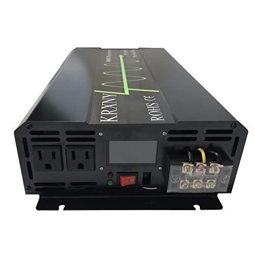 KRXNY 3000W Pure Sine Wave Power Inverter Peak 6000W 48V DC to 110V 120V AC 60HZ for Car RV Use or Home Solar System with LCD Display