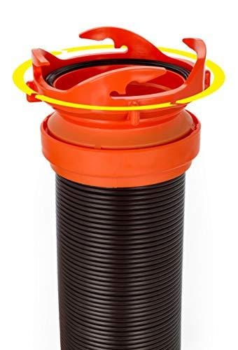 Camco RhinoFLEX 20ft RV Sewer Hose Kit, Includes Swivel Fitting and Translucent Elbow with 4-In-1 Dump Station Fitting, Storage Caps Included, Frustration-Free Packaging (39742)